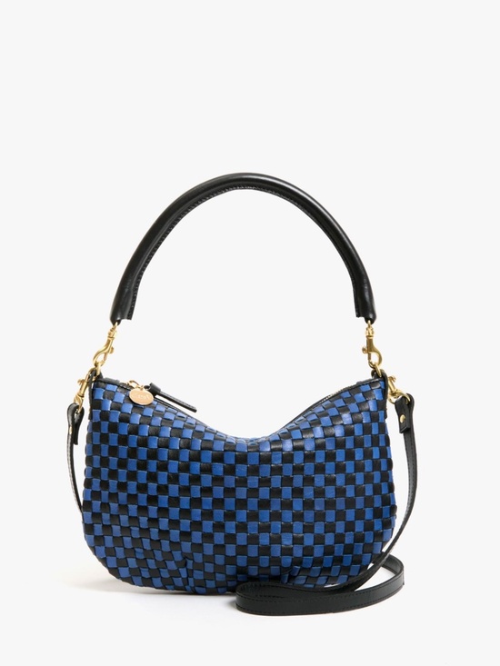 Clare V Handbags - Petit Moyen ~ Black/Cobalt Checker